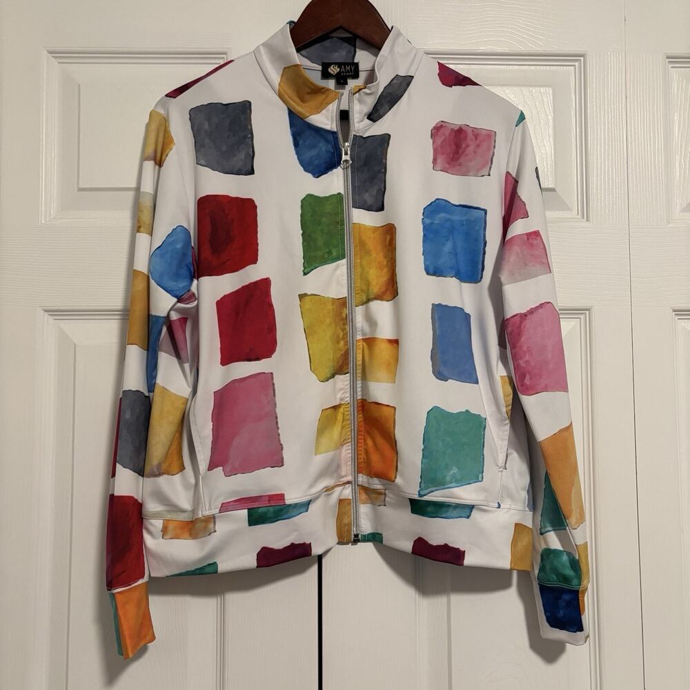 Women’s Amy Sport Sport White Zip Jacket Size Large